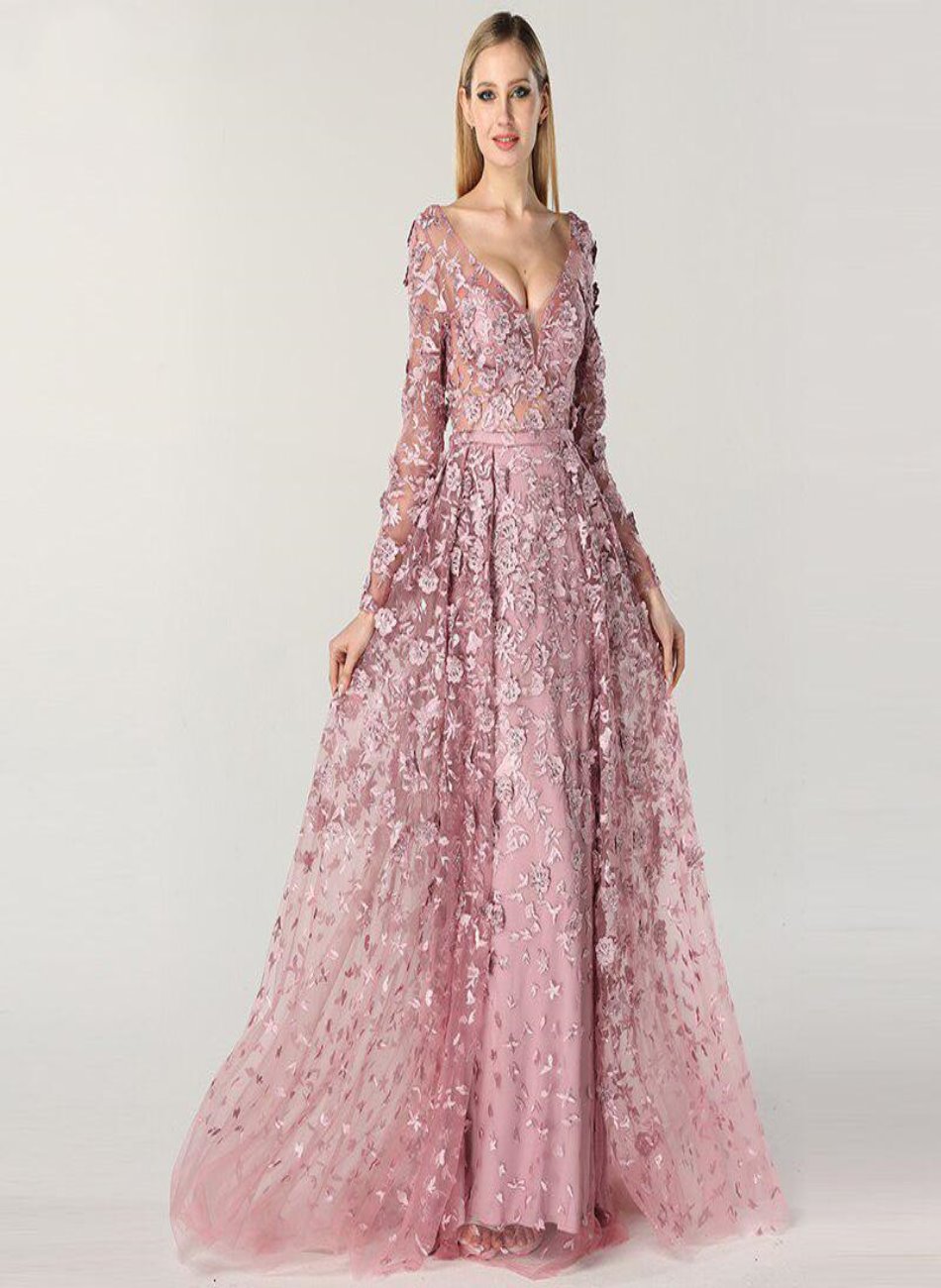 ZARIN - Appliques Mermaid Evening Dress Mscooco.co.uk