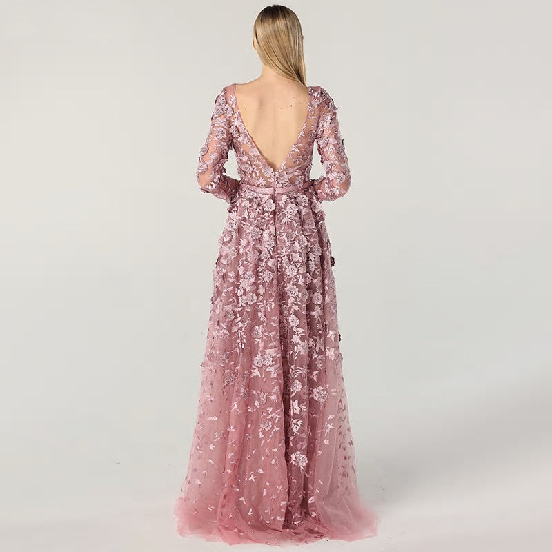 ZARIN - Appliques Mermaid Evening Dress Mscooco.co.uk