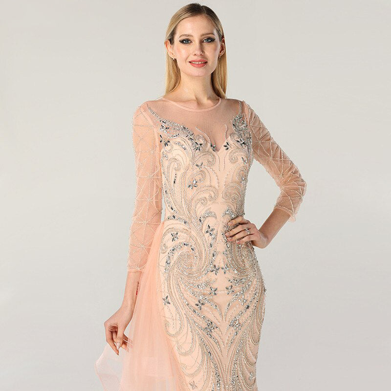 Grace - Diamond Beading Mermaid Gown Mscooco.co.uk