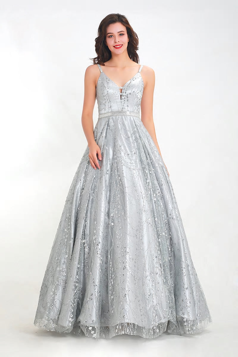 Rihanna - Grey Maxi Ball Gown Mscooco.co.uk