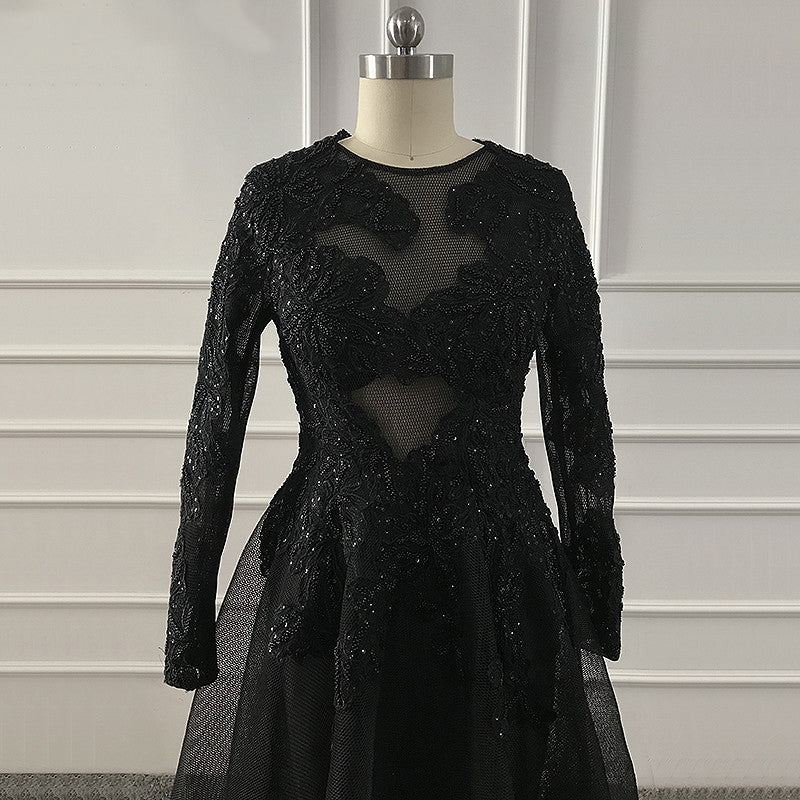 MIA - O-Neck Handmade Flowers Evening Dress Mscooco.co.uk