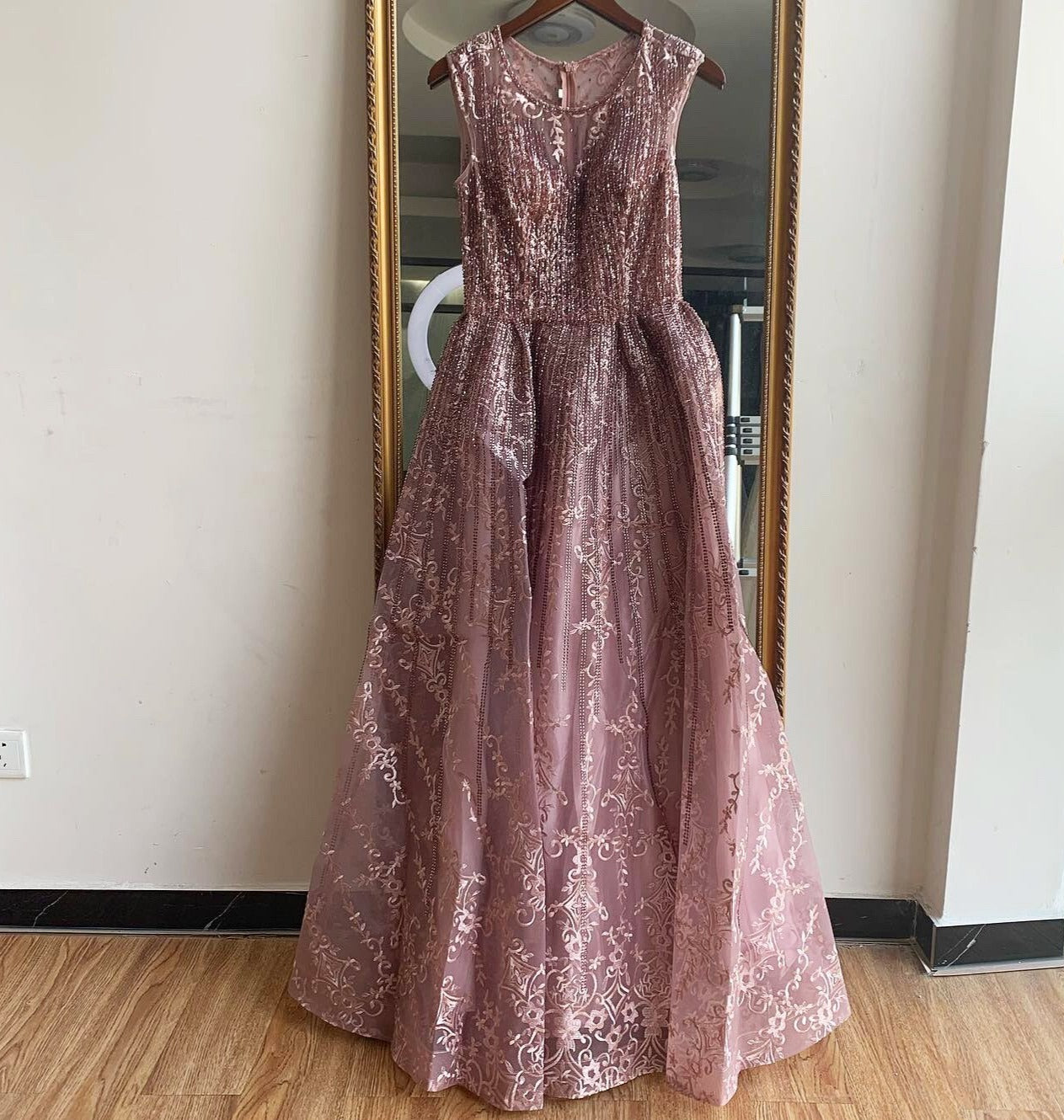 Suzanne Crystal Luxury A-Line Evening Dress Mscooco.co.uk