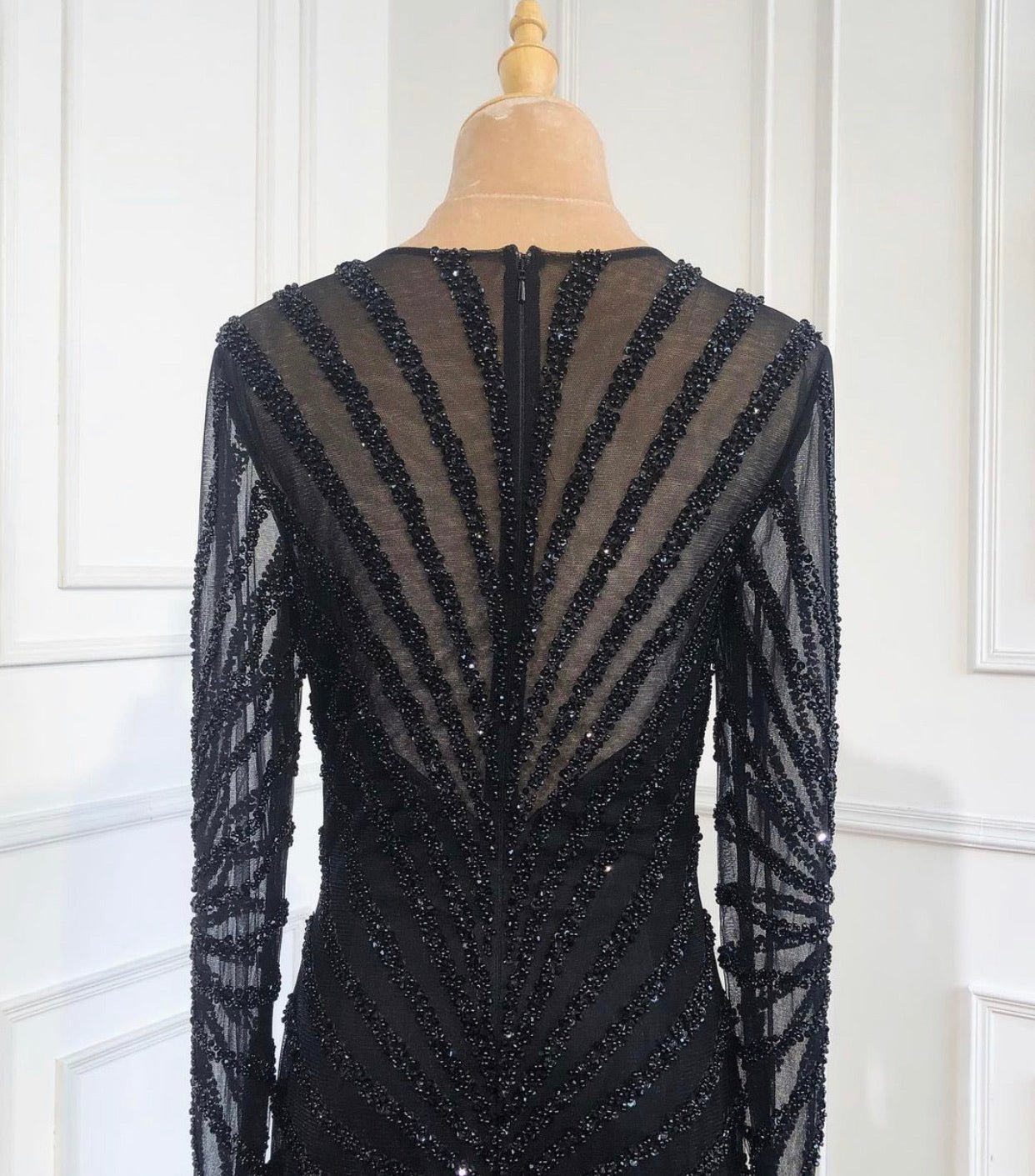 Alvilda Elegant Beading Split Mermaid Evening Dress - Mscooco.co.uk