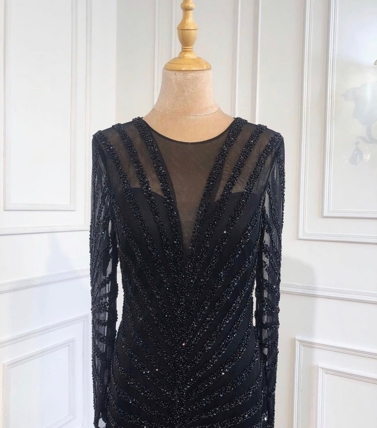 Alvilda Elegant Beading Split Mermaid Evening Dress - Mscooco.co.uk