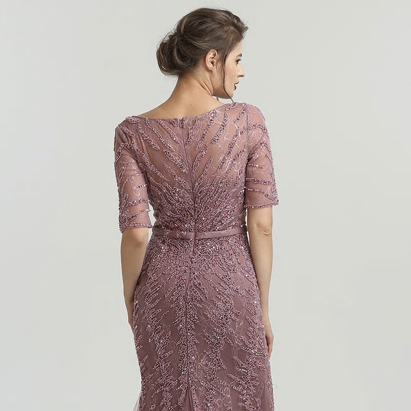 Amelia - Beaded Mermaid Evening Dress - Mscooco.co.uk