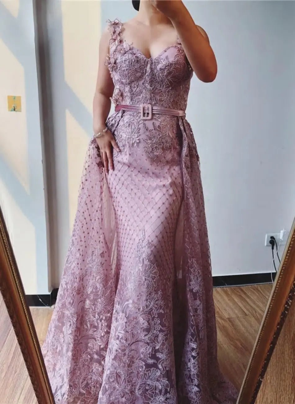 Anais Handmade Flowers Tulle Prom Dress - Mscooco.co.uk