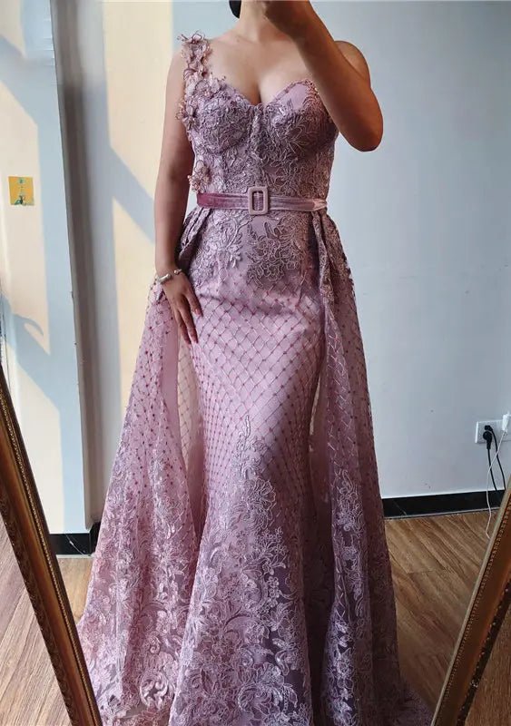 Anais Handmade Flowers Tulle Prom Dress - Mscooco.co.uk