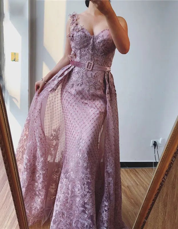 Anais Handmade Flowers Tulle Prom Dress - Mscooco.co.uk