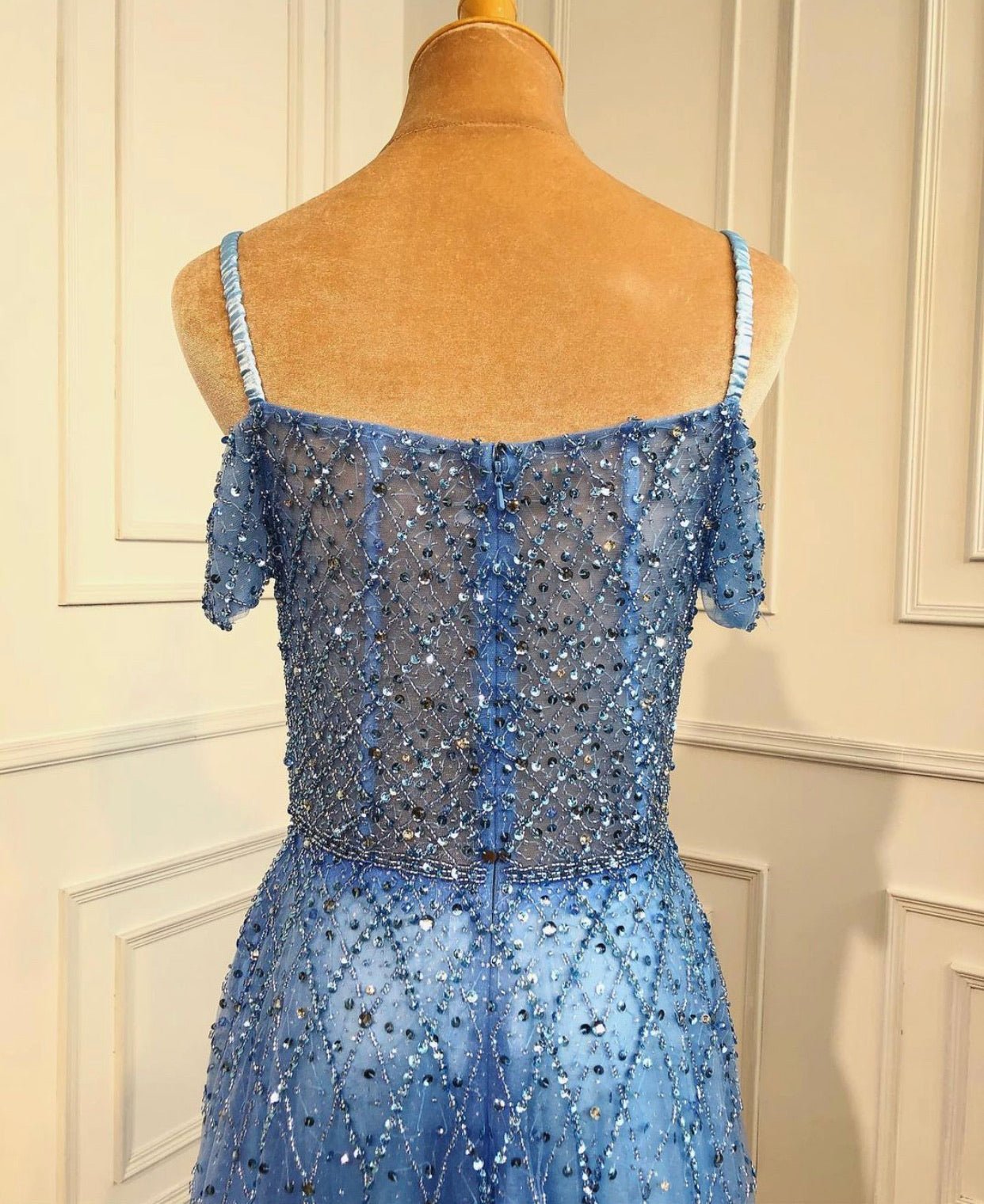Ariel Beading Embellished Luxury Evening Dress - Mscooco.co.uk