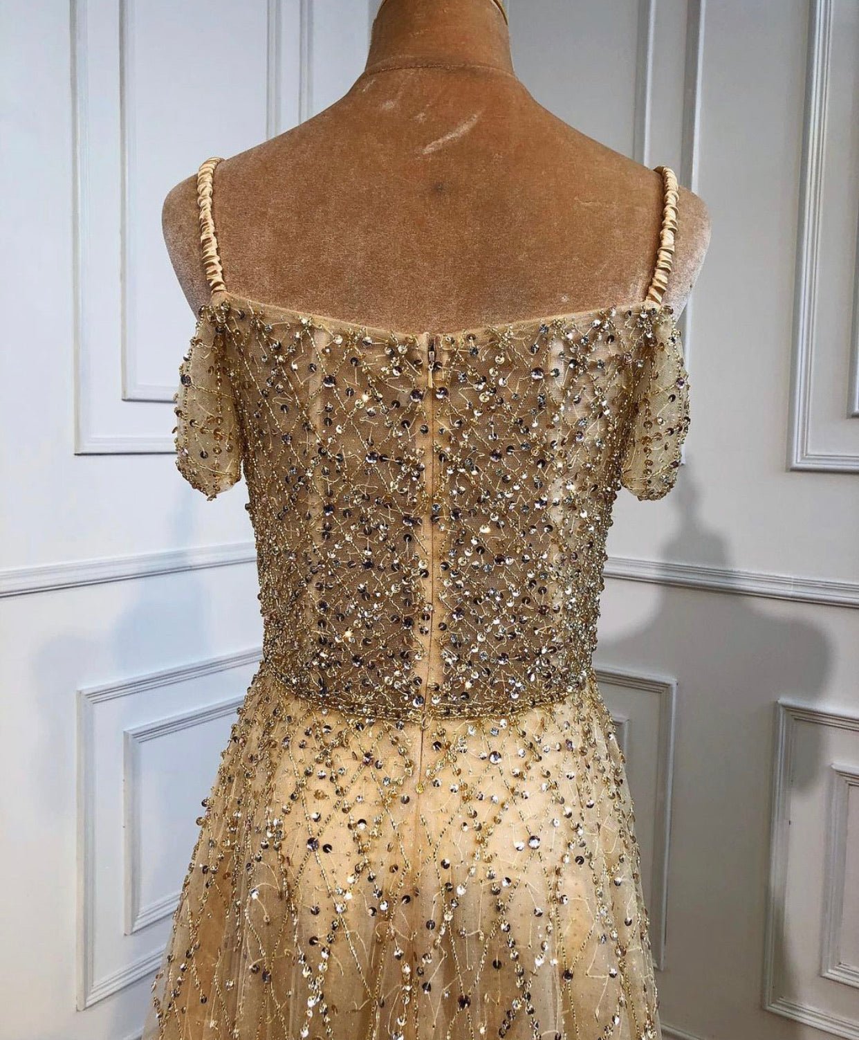 Ariel Beading Embellished Luxury Evening Dress - Mscooco.co.uk