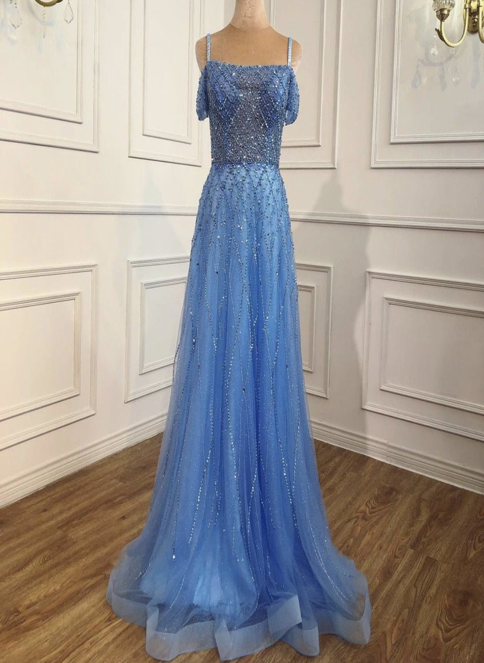 Ariel Beading Embellished Luxury Evening Dress - Mscooco.co.uk
