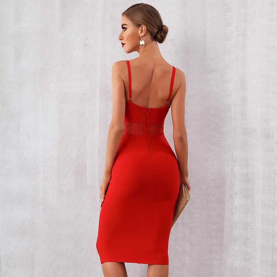 Bandage Lace Bodycon Sexy Dress - Mscooco.co.uk