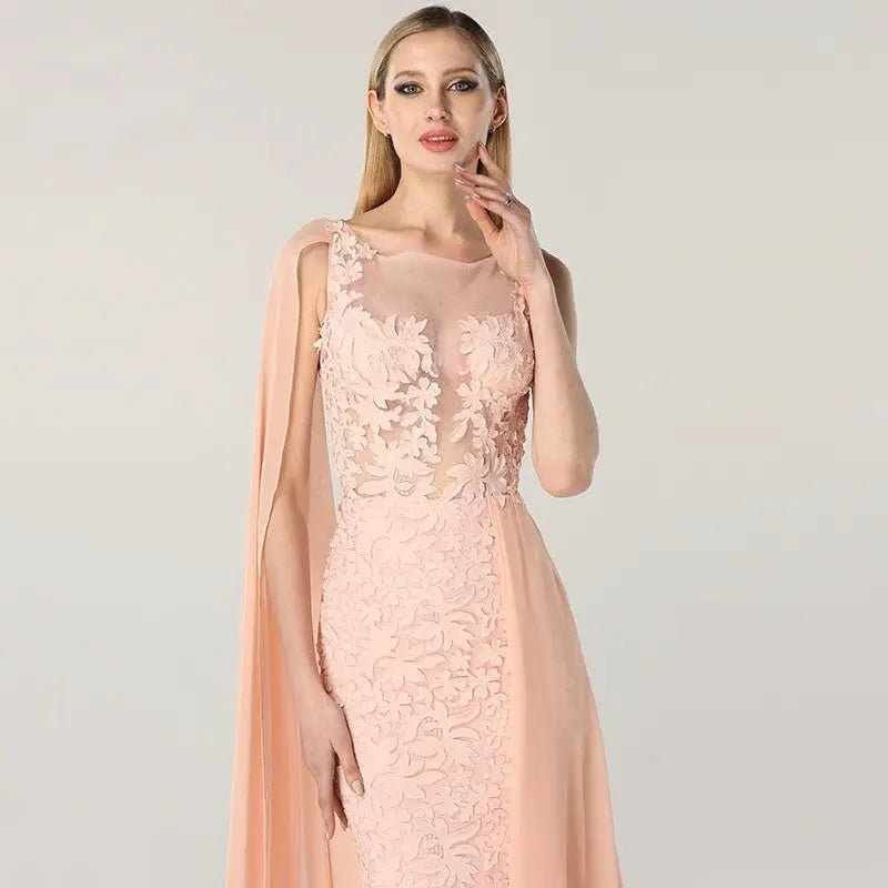 Catherine Handmade Flowers Evening Dress - Mscooco.co.uk