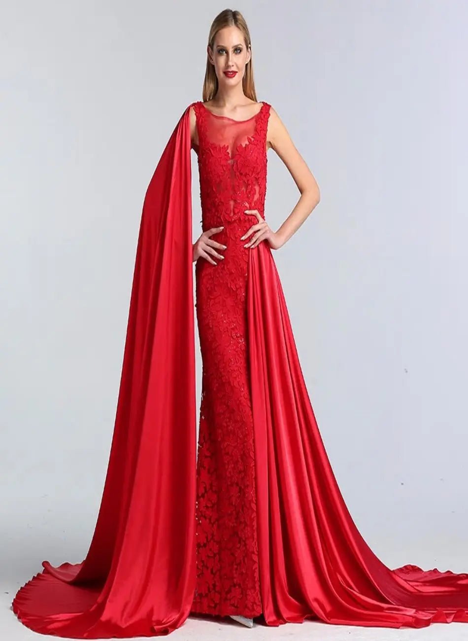 Catherine Handmade Flowers Evening Dress - Mscooco.co.uk