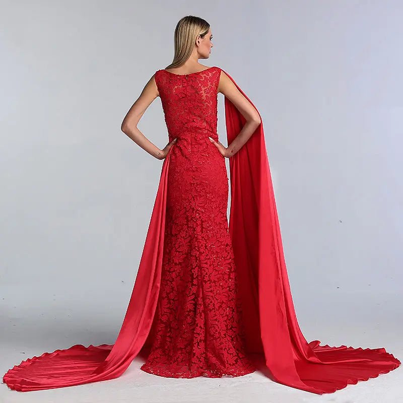 Catherine Handmade Flowers Evening Dress - Mscooco.co.uk