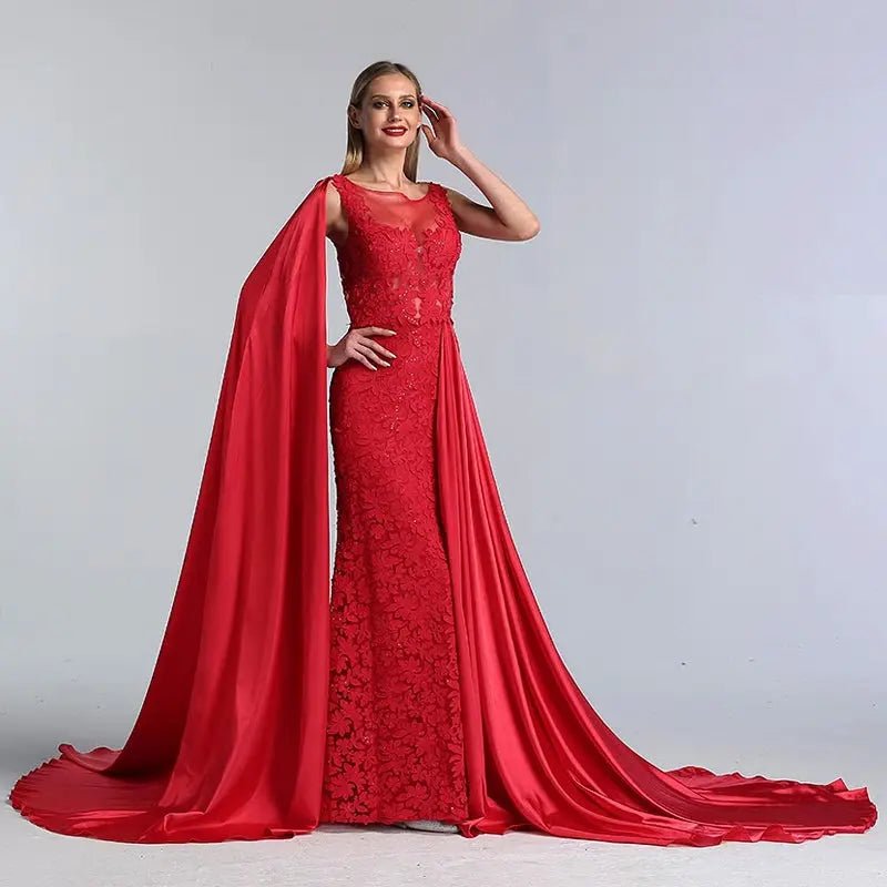 Catherine Handmade Flowers Evening Dress - Mscooco.co.uk