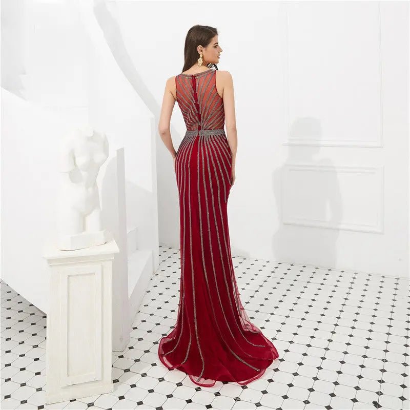 Clara Halter Mermaid Full Diamond Prom Dress - Mscooco.co.uk