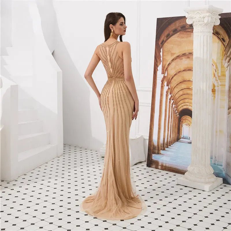 Clara Halter Mermaid Full Diamond Prom Dress - Mscooco.co.uk
