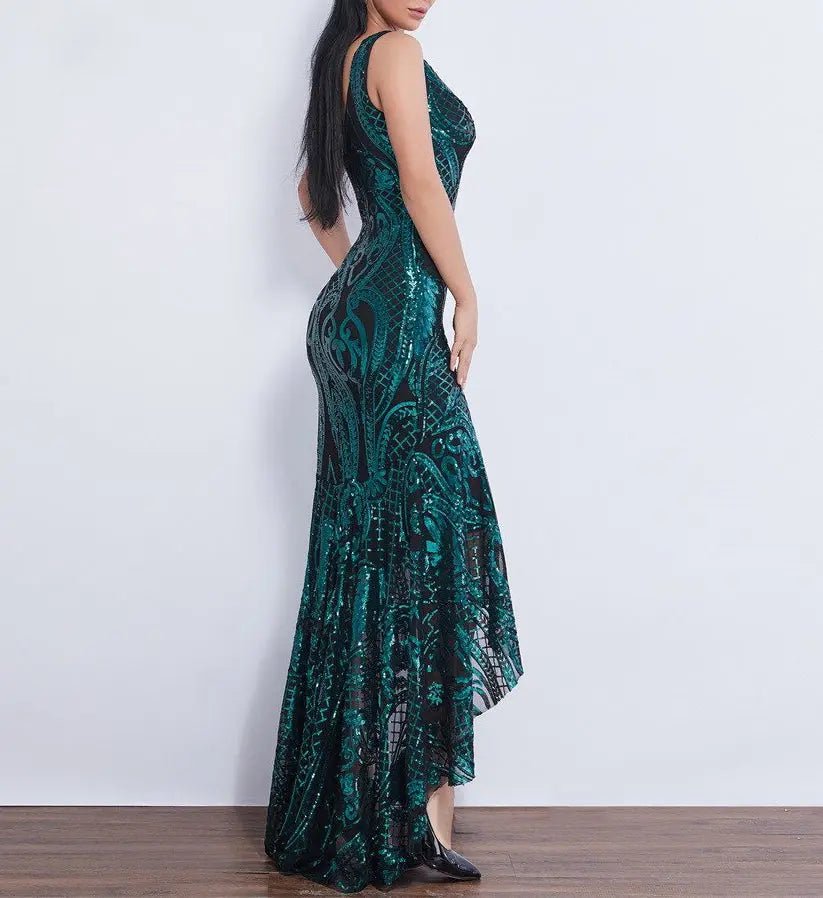 Delaney Sequin Beautiful Impressive Evening Gown - Mscooco.co.uk
