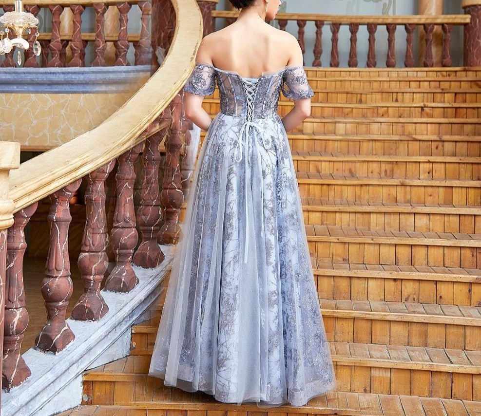 Elegant Shoulder Illusion Prom Dress - Mscooco.co.uk