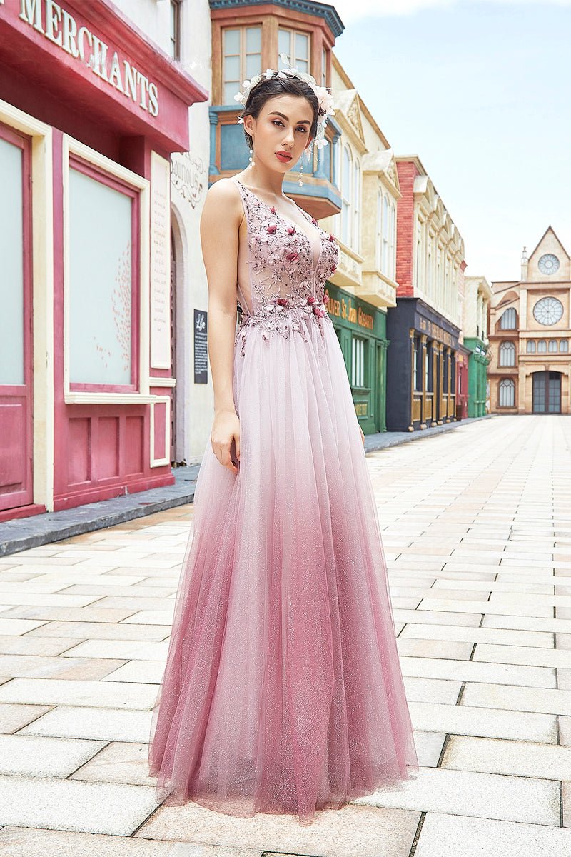 ELLE - Embroidered Sparkle Maxi Dress - Mscooco.co.uk