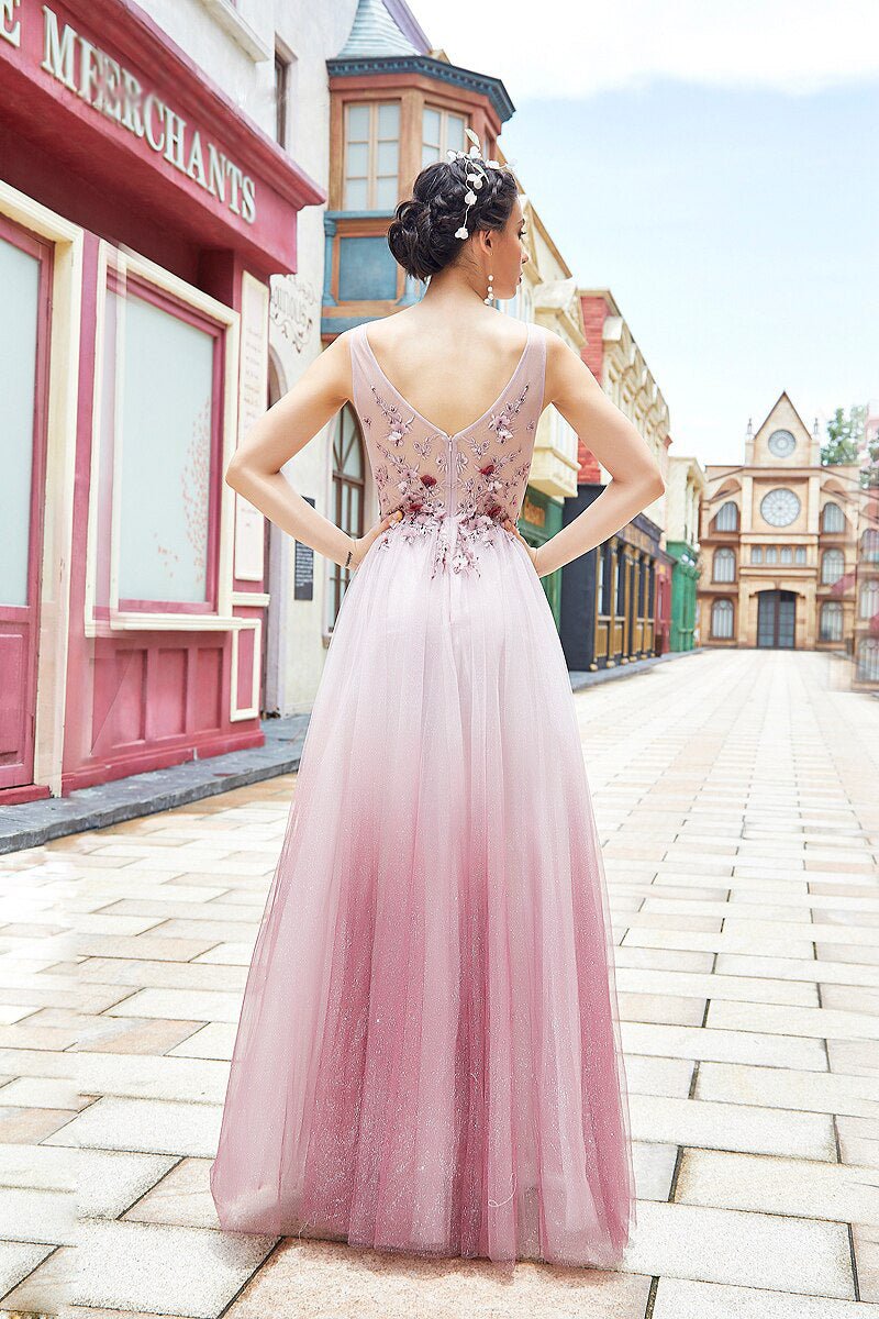 ELLE - Embroidered Sparkle Maxi Dress - Mscooco.co.uk
