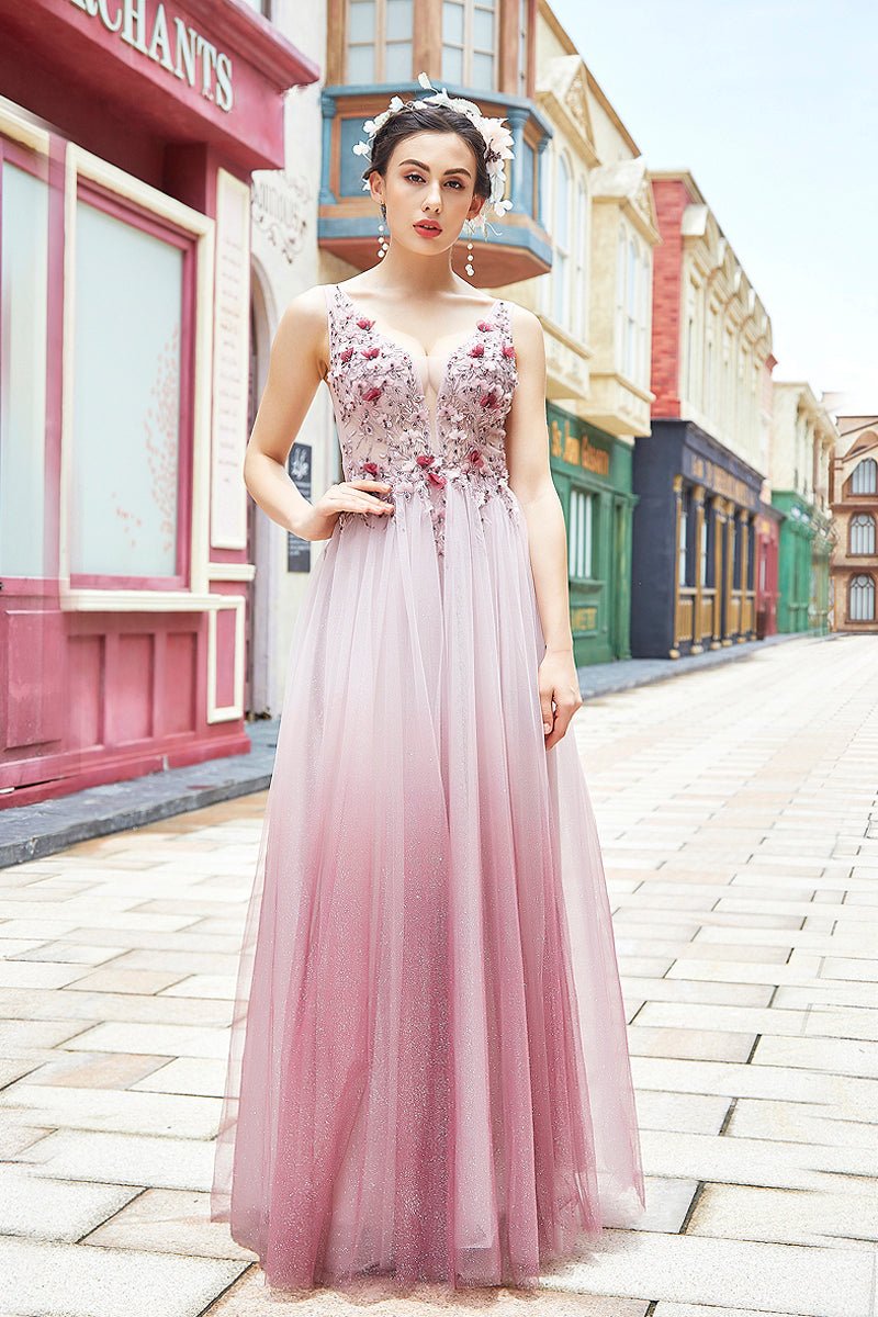 ELLE - Embroidered Sparkle Maxi Dress - Mscooco.co.uk