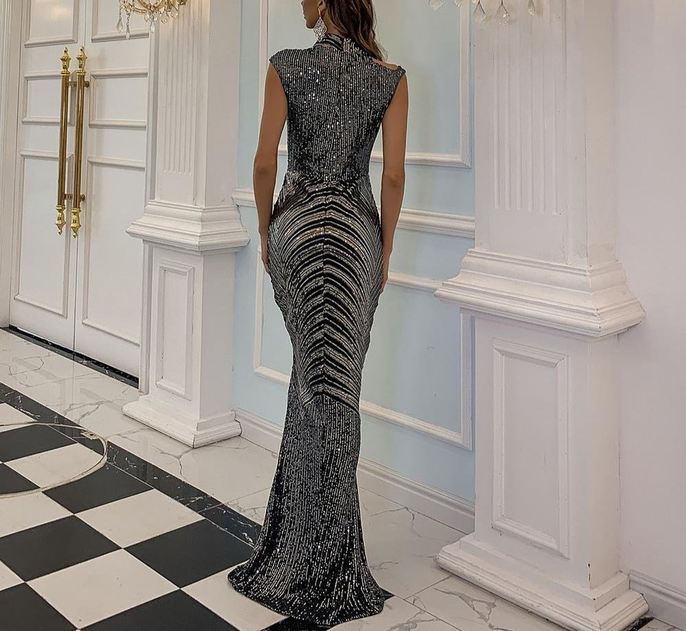 Erika Sexy Sequins Maxi Dress - Mscooco.co.uk
