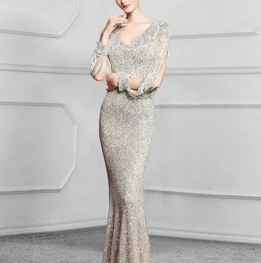 Erina sequins Mermaid Evening Dress - Mscooco.co.uk