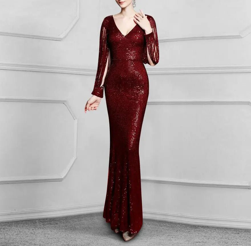 Erina sequins Mermaid Evening Dress - Mscooco.co.uk