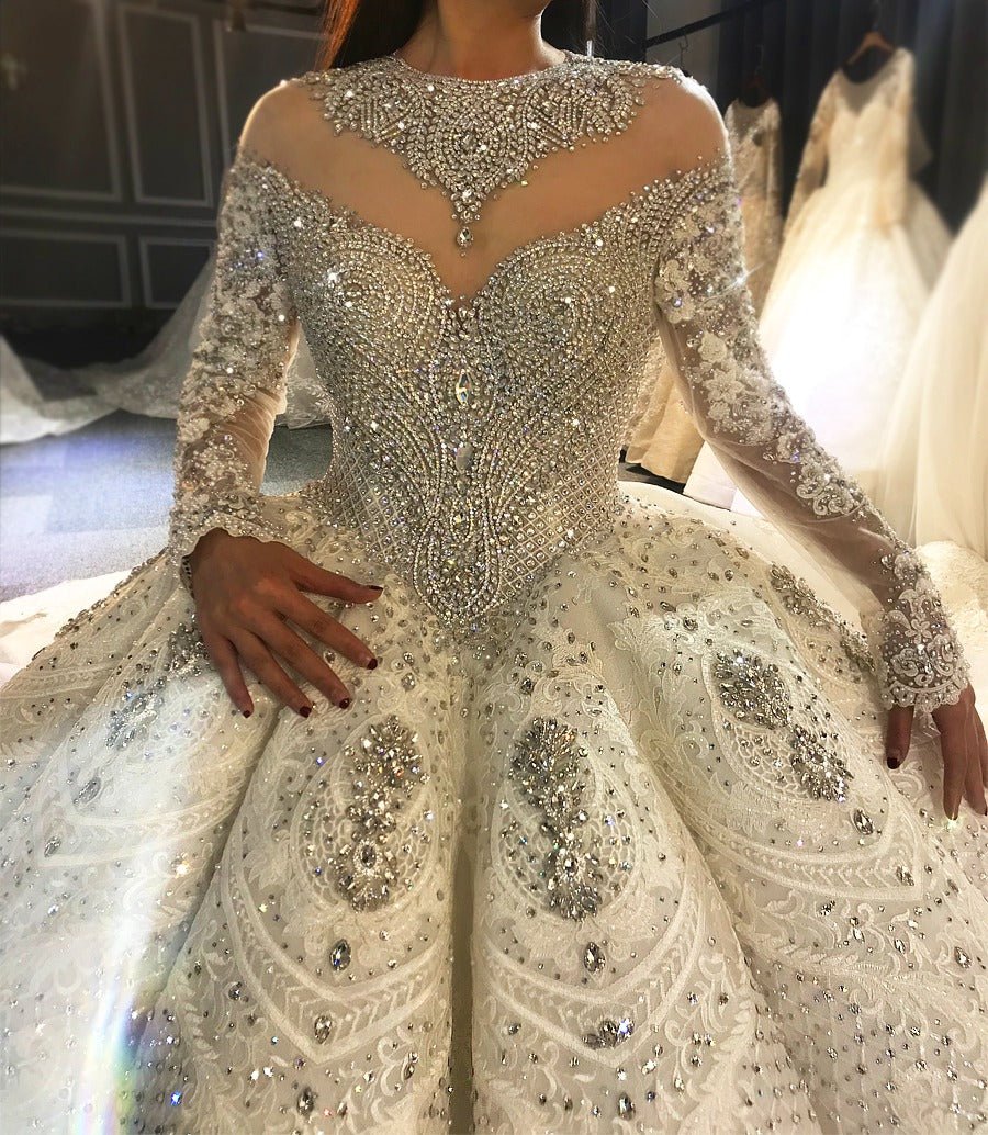 Full Beading Wedding Dress - Mscooco.co.uk