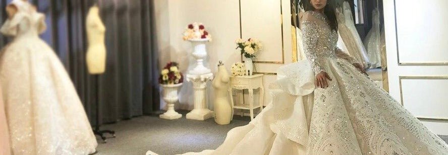 Full Beading Wedding Dress - Mscooco.co.uk
