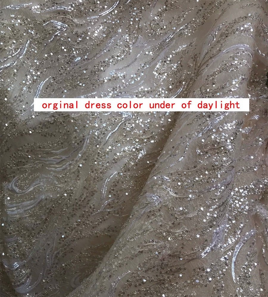 Full Beading With Long Sleeves Bridal Dress - Mscooco.co.uk