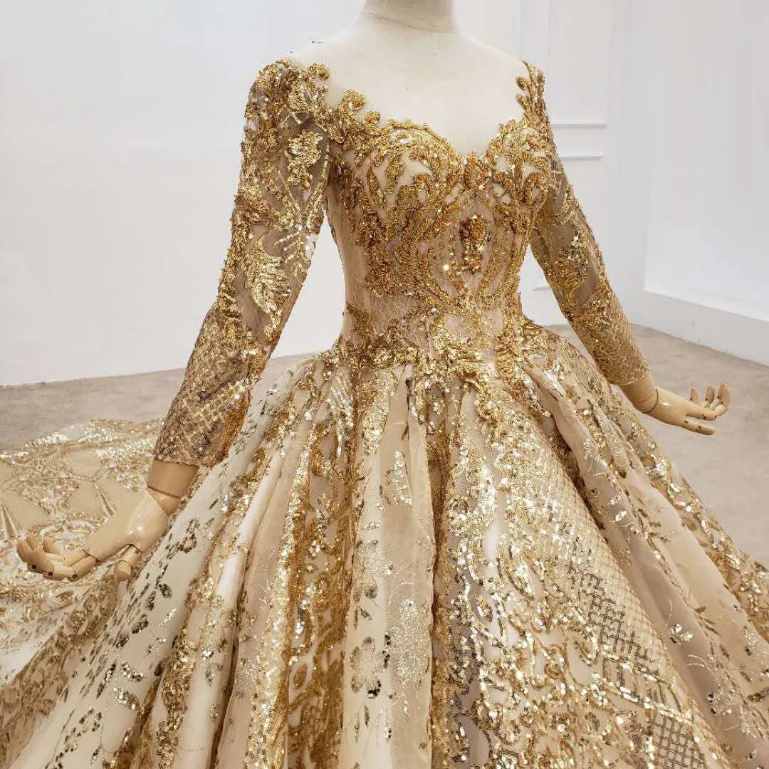 Gemma Beading Sequins High-end Bridal Dress - Mscooco.co.uk