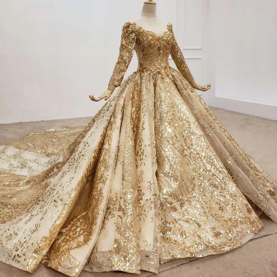 Gemma Beading Sequins High-end Bridal Dress - Mscooco.co.uk