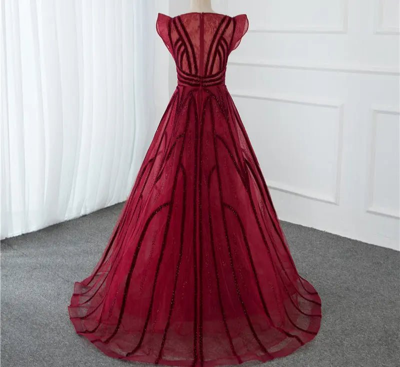 Green Crystal Luxury Mermaid Evening Gowns - Mscooco.co.uk