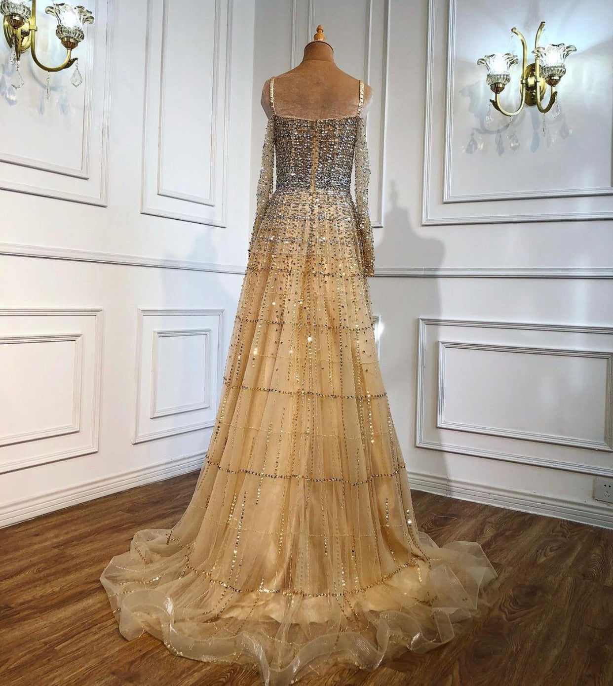 Mona - Beaded Embellished Gown Mscooco.co.uk