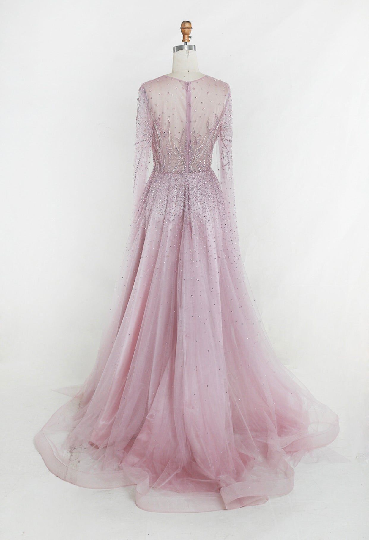 Pink Luxury A-Line Evening Gown Mscooco.co.uk