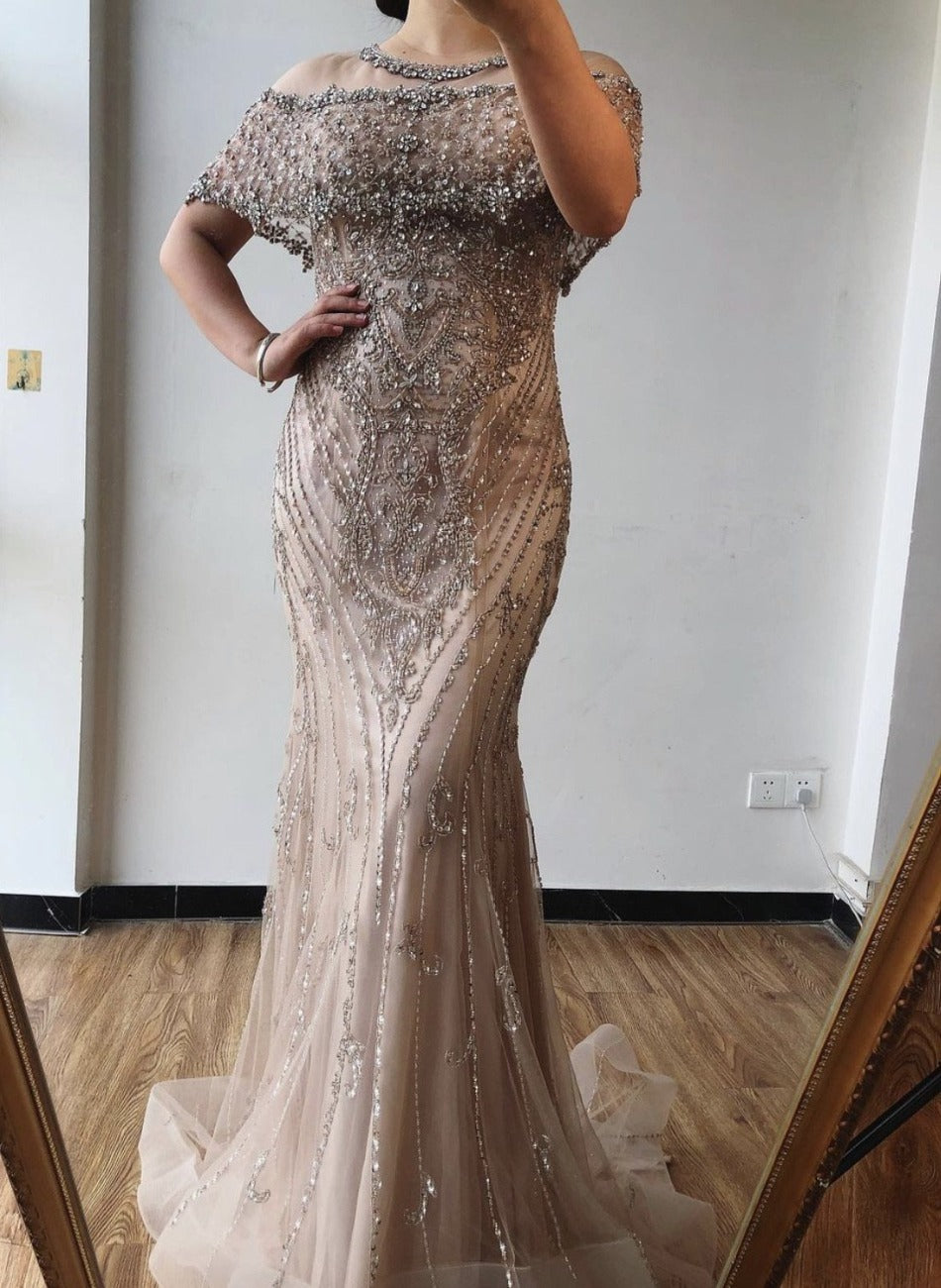 Vahina Mermaid Luxury Diamond Beading Formal Dress Mscooco.co.uk