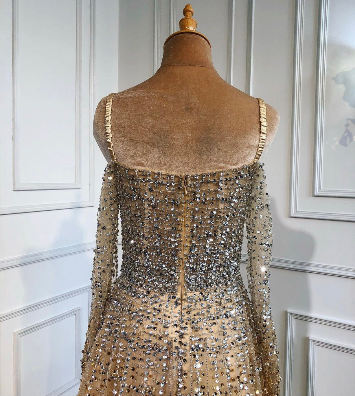 Mona - Beaded Embellished Gown Mscooco.co.uk