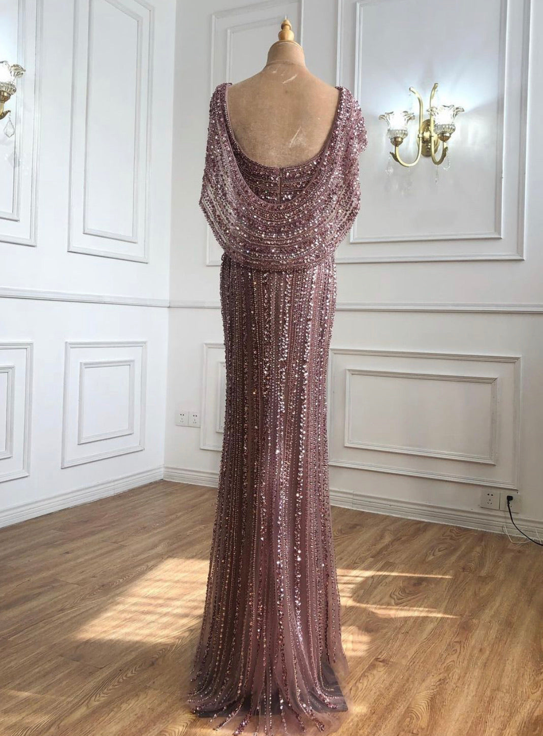 Kylie - Dusky Pink Maxi Dress Mscooco.co.uk