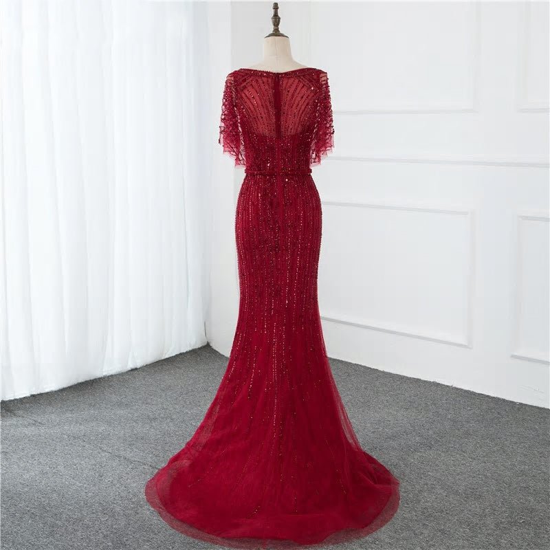Isabella - Mermaid Beading Crystal Gown - Mscooco.co.uk