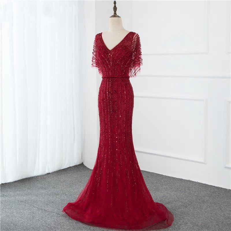 Isabella - Mermaid Beading Crystal Gown - Mscooco.co.uk