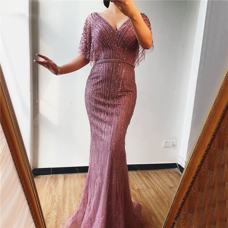 Isabella - Mermaid Beading Crystal Gown - Mscooco.co.uk