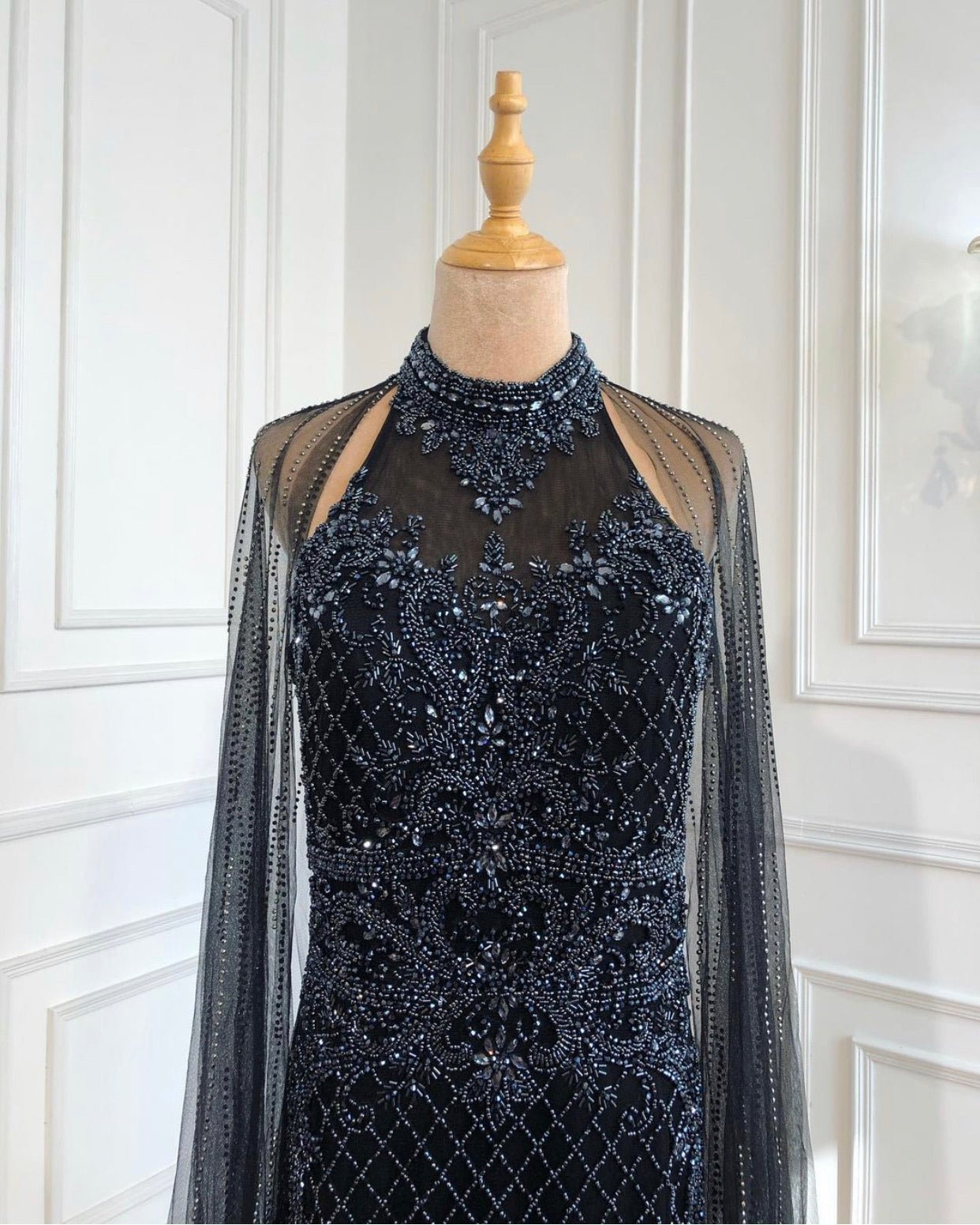 Kaira Luxury Beading With Train Evening Dress - Mscooco.co.uk