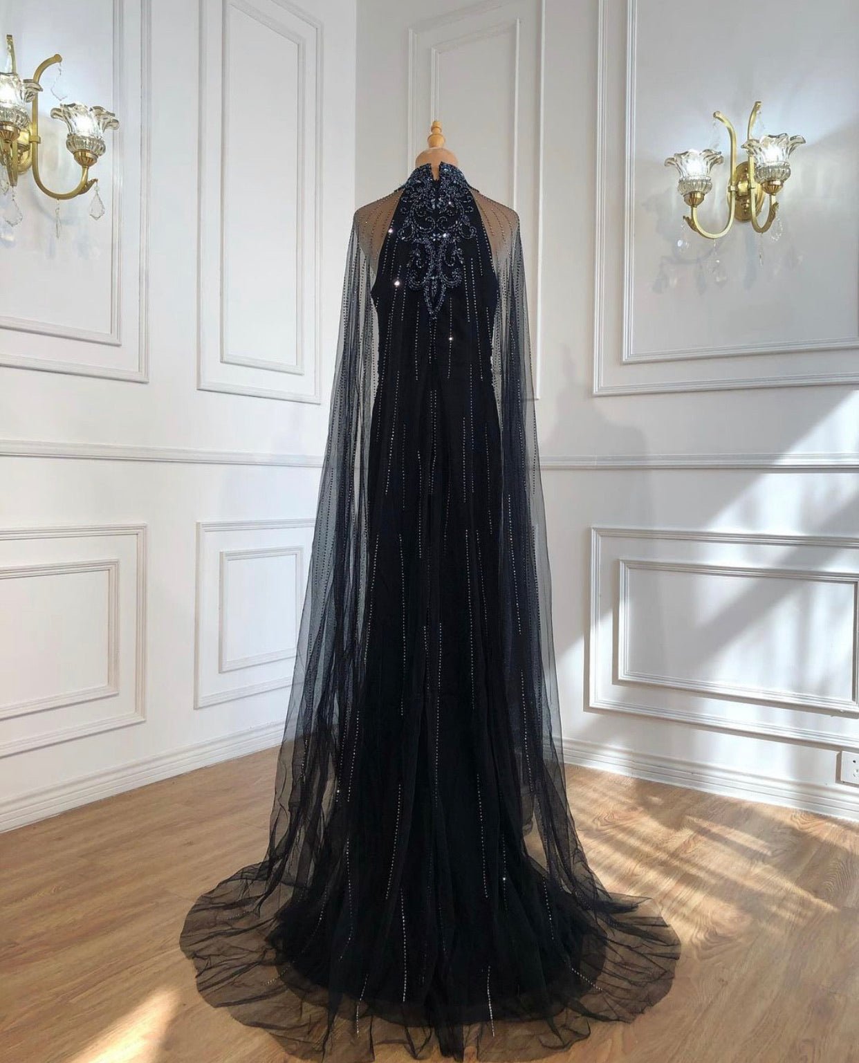 Kaira Luxury Beading With Train Evening Dress - Mscooco.co.uk