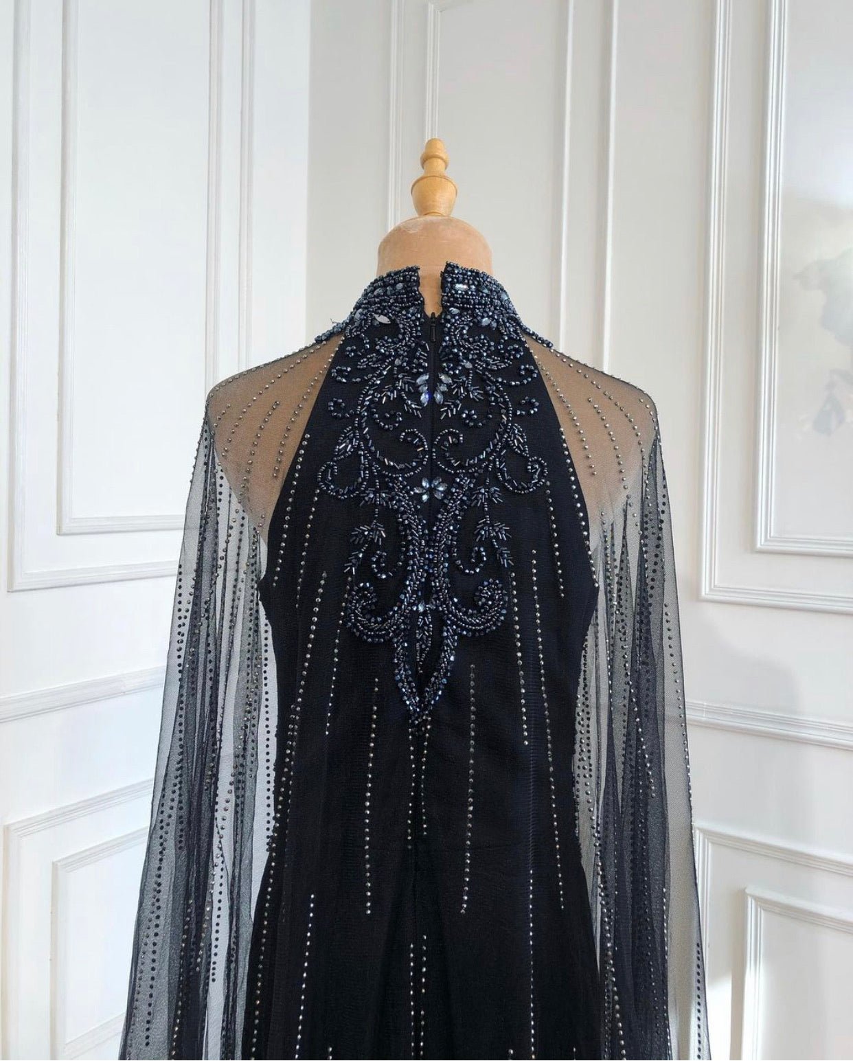 Kaira Luxury Beading With Train Evening Dress - Mscooco.co.uk