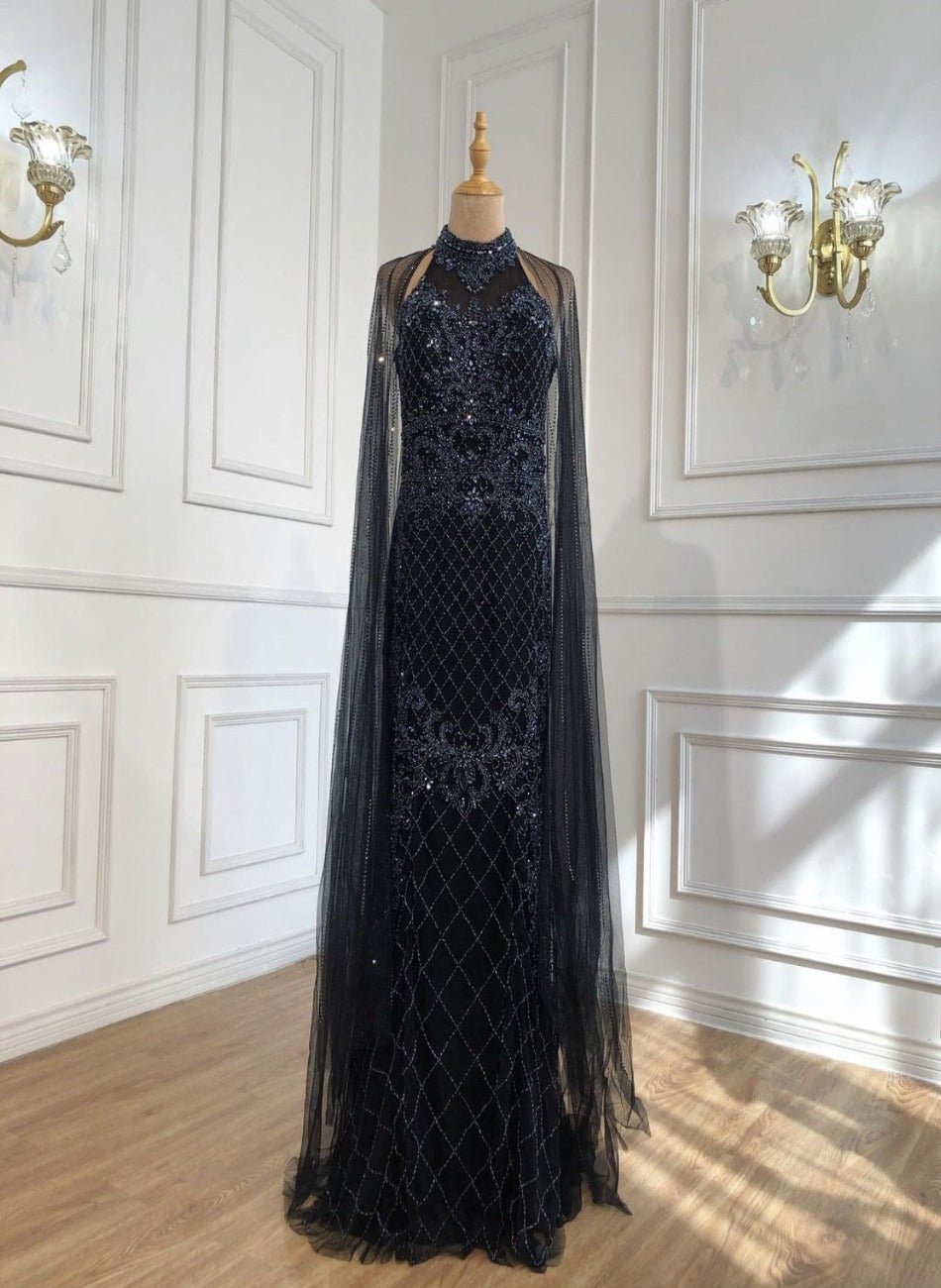 Kaira Luxury Beading With Train Evening Dress - Mscooco.co.uk