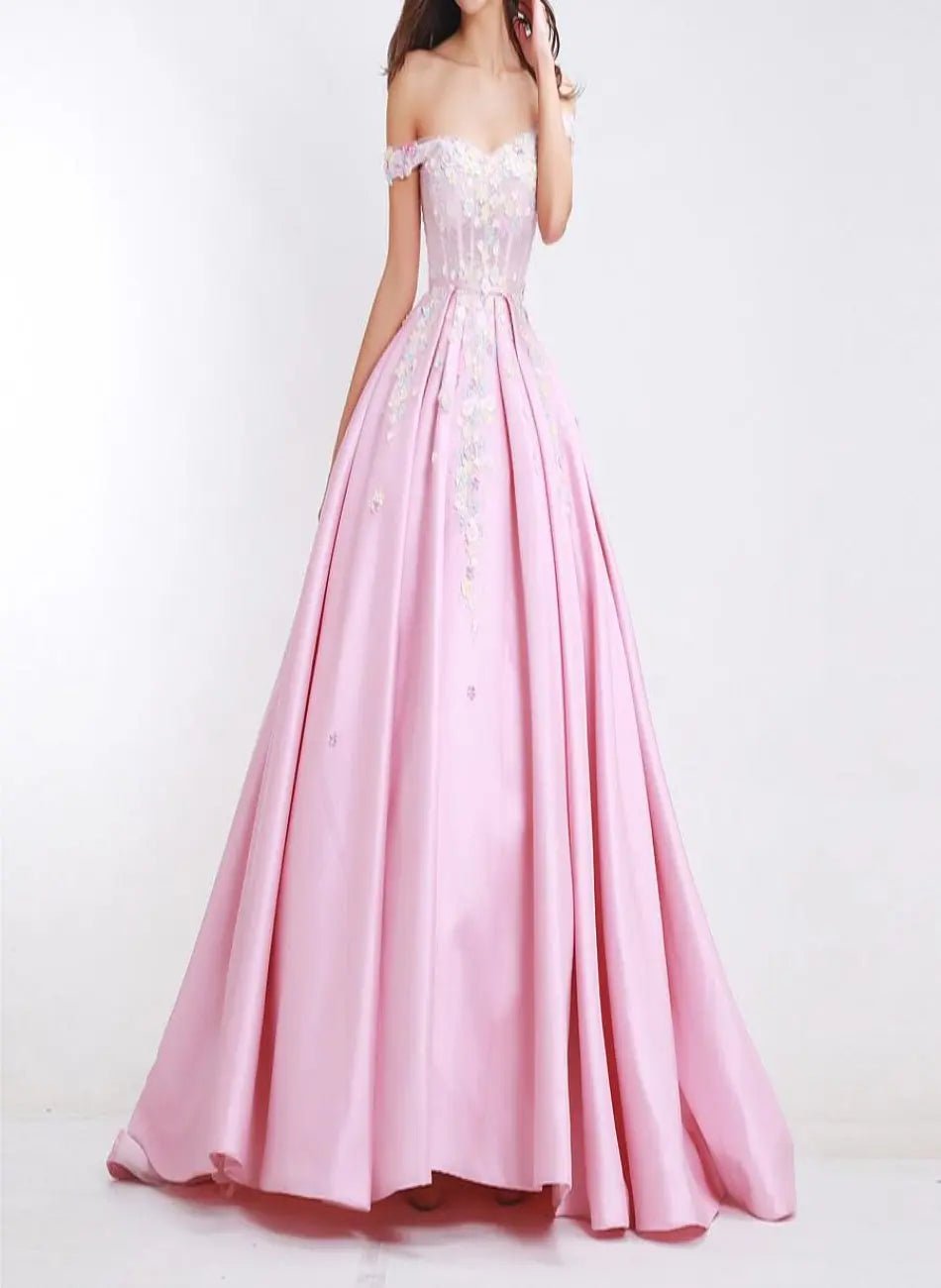LENNON - Elegant Embroidery ball Gown - Mscooco.co.uk