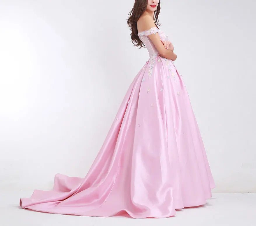 LENNON - Elegant Embroidery ball Gown - Mscooco.co.uk